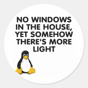 Sticker Rond Pas de fenêtres dans la maison...