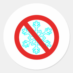 Sticker Rond Pas de flocon de neige