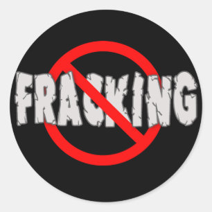 Sticker Rond PAS DE FRACKING ! Fracture de fin