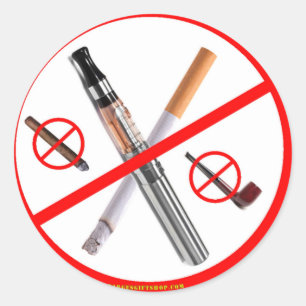 STICKER ROND PAS DE FUMEUR