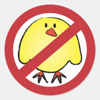 Sticker Rond Pas de gros nichons !