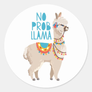 Sticker Rond Pas de lama à sonde