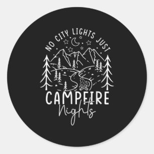 Sticker Rond Pas de lumières de la ville, juste des nuits au fe