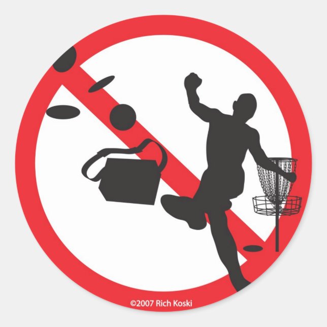 Sticker Rond pas de mauvais sports (Devant)