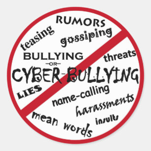 Sticker Rond Pas De Message D'Intimidation Plutôt Que De Chois