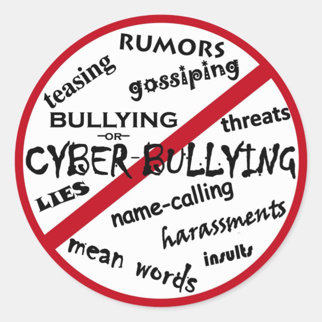 Sticker Rond Pas De Message D'Intimidation Plutôt Que De Choisi (Devant)