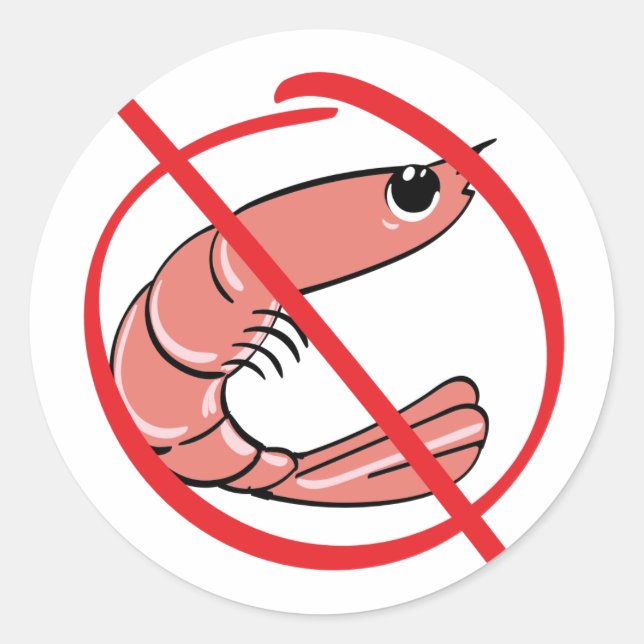 Sticker Rond Pas de mollusques - Allergie (Devant)
