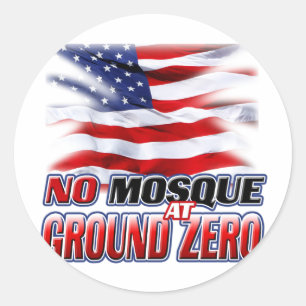 Sticker Rond Pas De Mosquée Au Terrain Zéro
