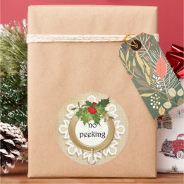 Sticker Rond Pas de Noël de Pékin