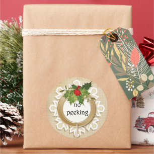 Sticker Rond Pas de Noël de Pékin