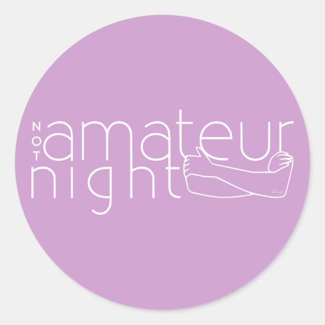 Sticker Rond PAS de nuit amateur (Devant)