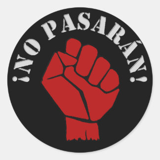 STICKER ROND PAS DE PASARAN