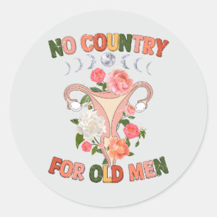 Sticker Rond Pas De Pays Pour Le Vieux Homme