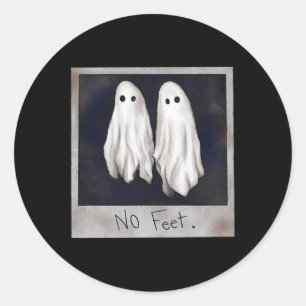 Sticker Rond Pas de pieds Ghost Halloween Witch Lydia Bleach Éf