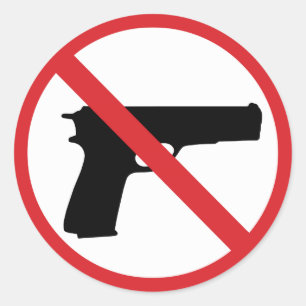 Sticker Rond Pas de pistolets