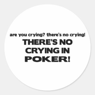 Sticker Rond Pas de pleurs - Poker