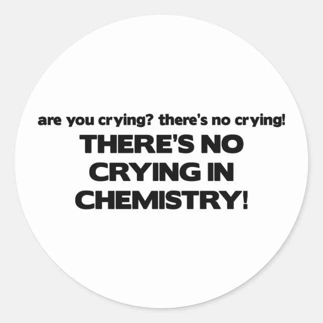 Sticker Rond Pas de plis en chimie (Devant)