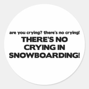 Sticker Rond Pas de plis - Snowboard
