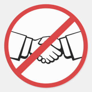 Sticker Rond Pas de poignée de main