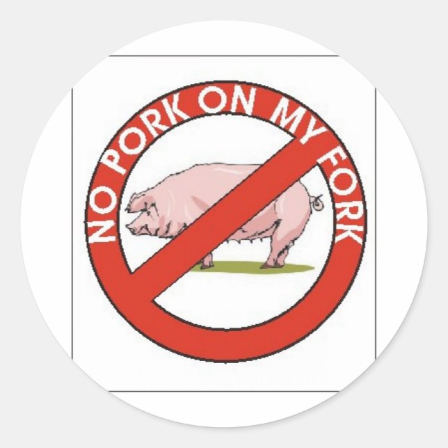 STICKER ROND PAS DE PORC SUR MA FORCE (Devant)