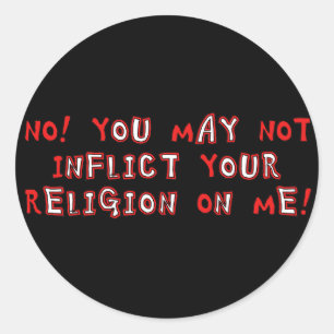 Sticker Rond Pas de religion