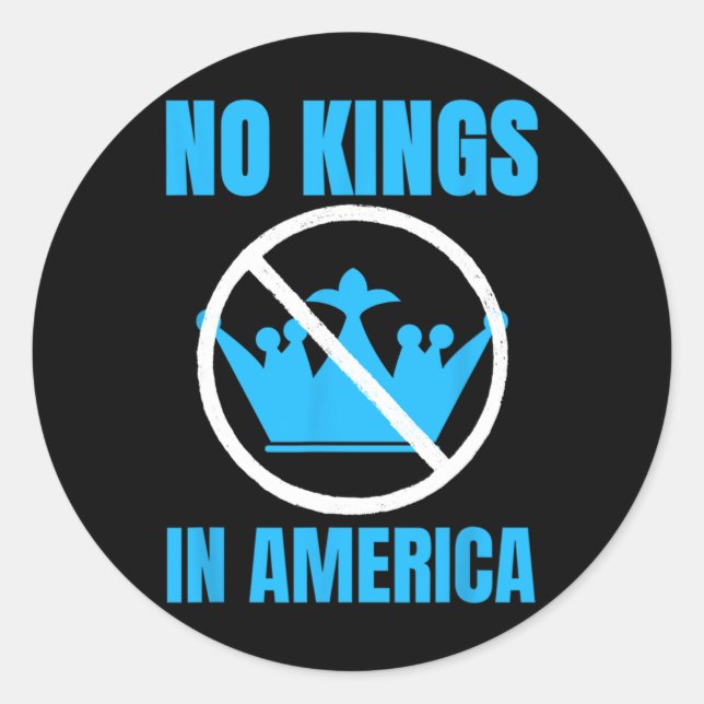Sticker Rond Pas De Rois Aux Etats-Unis Décision De La Cour Dém (Devant)