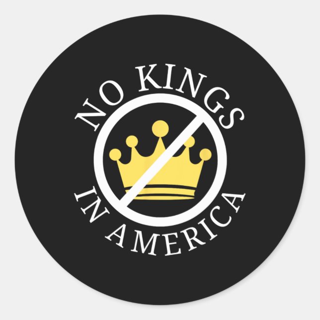 Sticker Rond Pas De Rois Aux Etats-Unis Décision De La Cour Dém (Devant)
