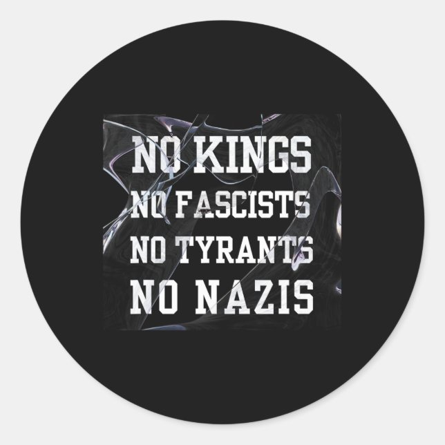 Sticker Rond Pas de rois en Amérique5 (Devant)