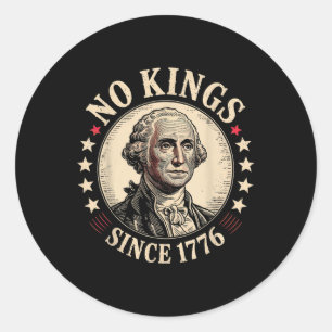 Sticker Rond Pas de rois en Amérique 1776 
