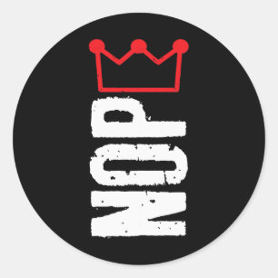 Sticker Rond Pas De Rois En Amérique Chemise Non Pas De Chemise