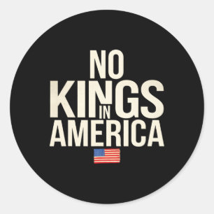 Sticker Rond Pas De Rois En Amérique Démocratie États-Unis Inde