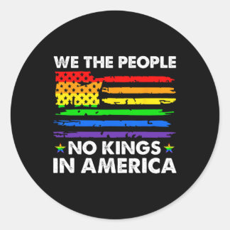 Sticker Rond Pas De Rois En Amérique Nous Le Peuple Chemise Pol