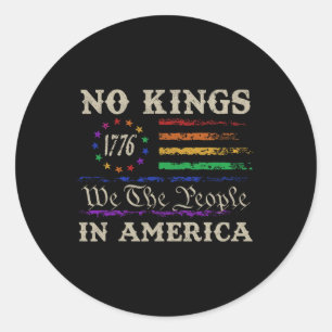 Sticker Rond Pas De Rois En Amérique Nous Le Peuple Hommes Poli