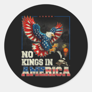 Sticker Rond Pas De Rois En Amérique Nous Le Peuple Le Vintag P