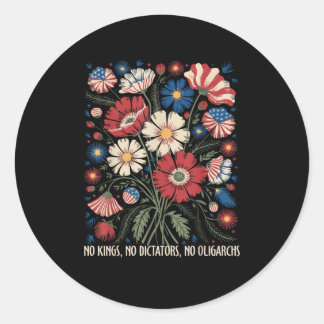 Sticker Rond Pas de rois, pas de dictateurs, pas d'oligarques e