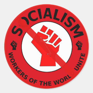 Sticker Rond Pas de socialisme !