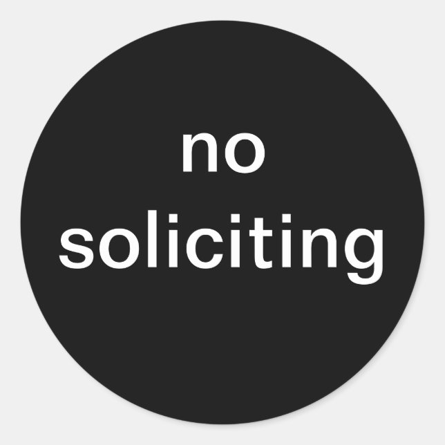 Sticker Rond "pas de sollicitation" nouveauté (Devant)