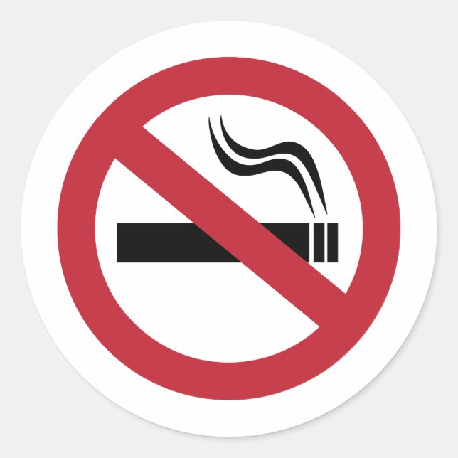 Sticker Rond Pas de tabac (Devant)