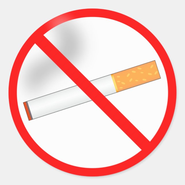 Sticker Rond Pas de tabac (Devant)