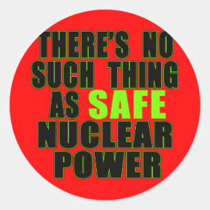 Sticker Rond Pas de tee-shirts d'énergie nucléaire sûrs