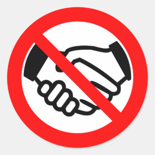 Sticker Rond Pas de tremblements de la main