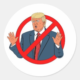 Sticker Rond Pas de Trump