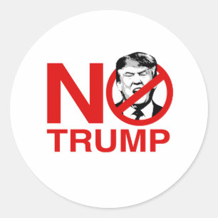 Sticker Rond Pas de Trump de toute façon - Anti-Trump -