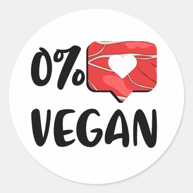 Sticker Rond Pas de Vegan (Devant)