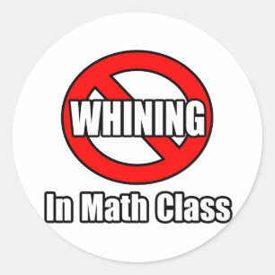 Sticker Rond Pas De Whings Dans La Classe Math