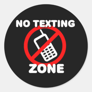 Sticker Rond Pas de zone de SMS