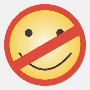 Sticker Rond Pas de zone de sourire