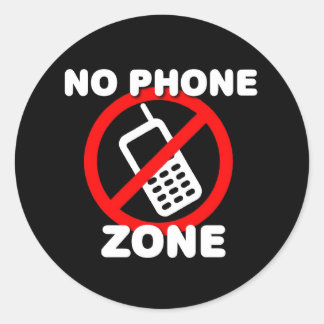 Sticker Rond Pas de zone téléphonique