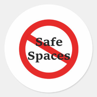 Sticker Rond Pas d'espaces sûrs