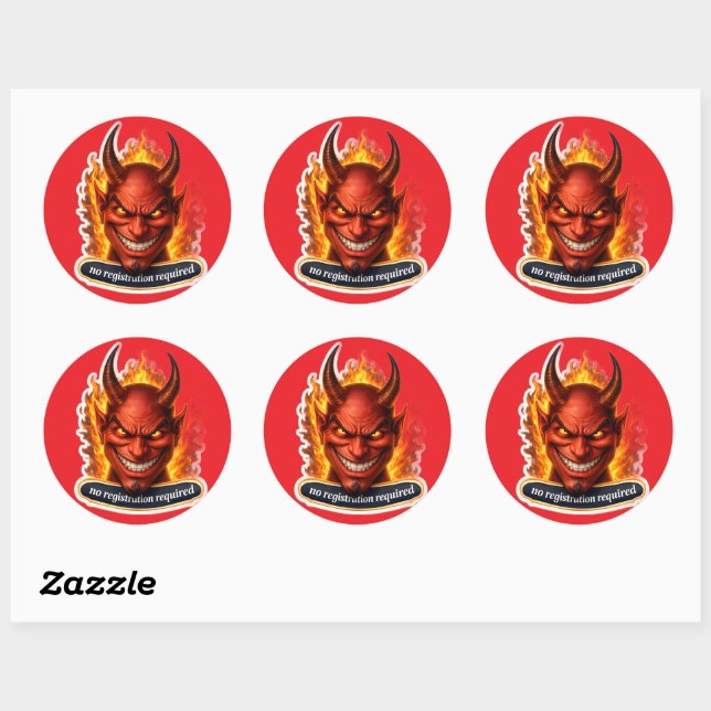 Sticker Rond Pas d'inscription requise (Feuille)